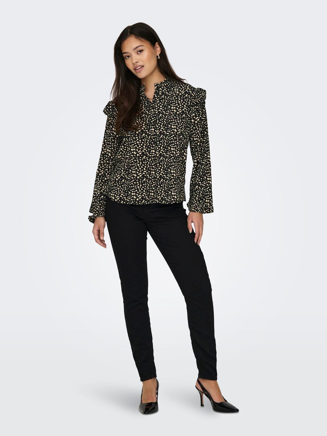 JDYNALINA Hohe Taille Slim Fit Jeggings Black Denim