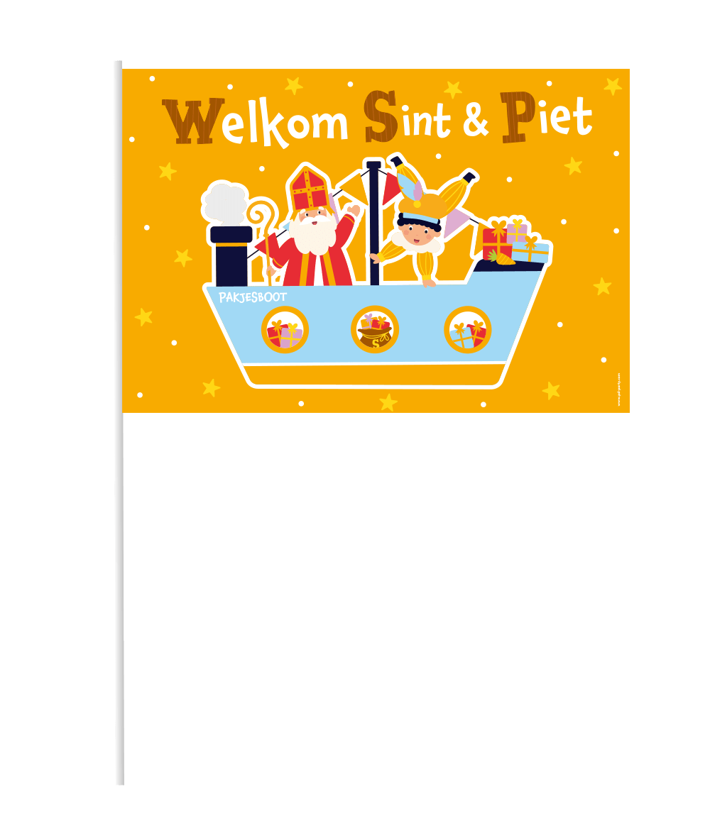 Sinterklaas Zwaaivlag 30cm