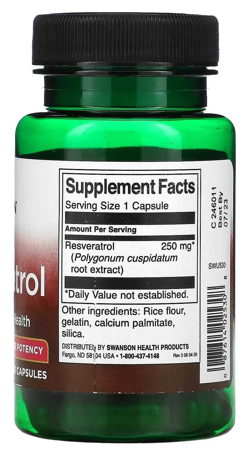 Swanson Resveratrol 250mg 30 cápsulas