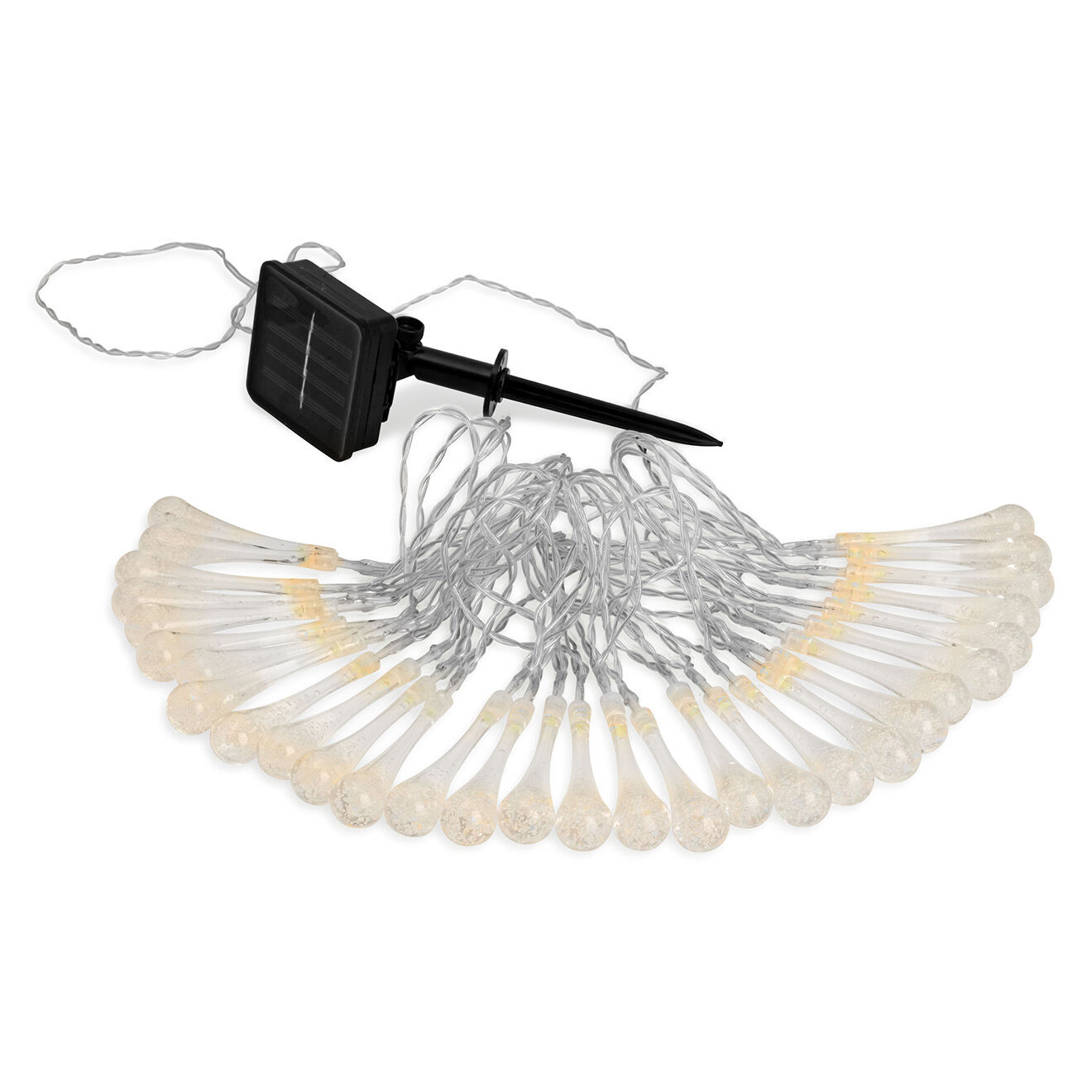 Pratik Garden Guirlande solaire Gouttes blanc/transparent - 2.8 m
