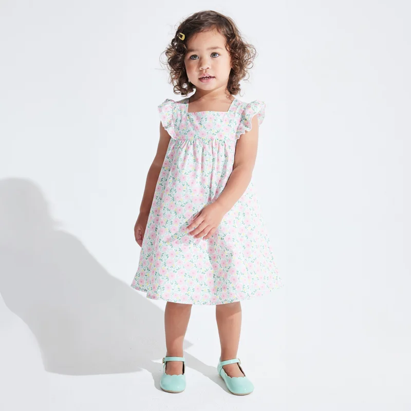 Robe chic fleurie rose bébé fille Gris ou noir