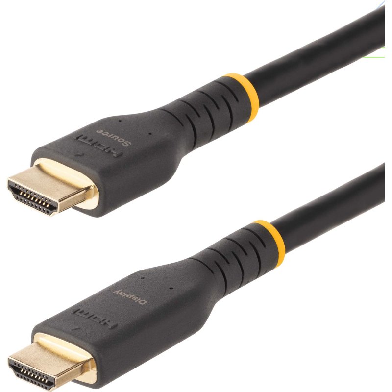 StarTech.com Câble HDMI Actif de 10m avec Ethernet - HDMI 2.0 4K 60Hz UHD - Cordon HDMI Robuste avec Fibre Aramide - Câble HDMI Haute Vitesse Durable - Câble HDMI 2.0 Gros Calibre