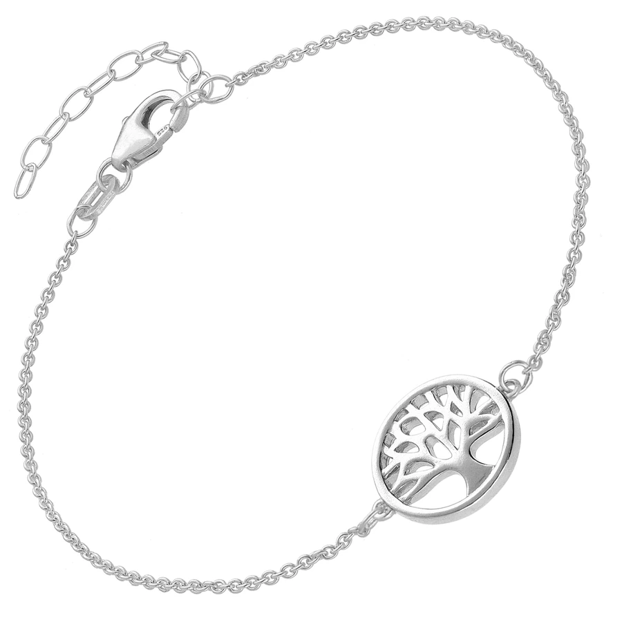trendor Mädchen-Armband mit Lebensbaum 925 Silber silver