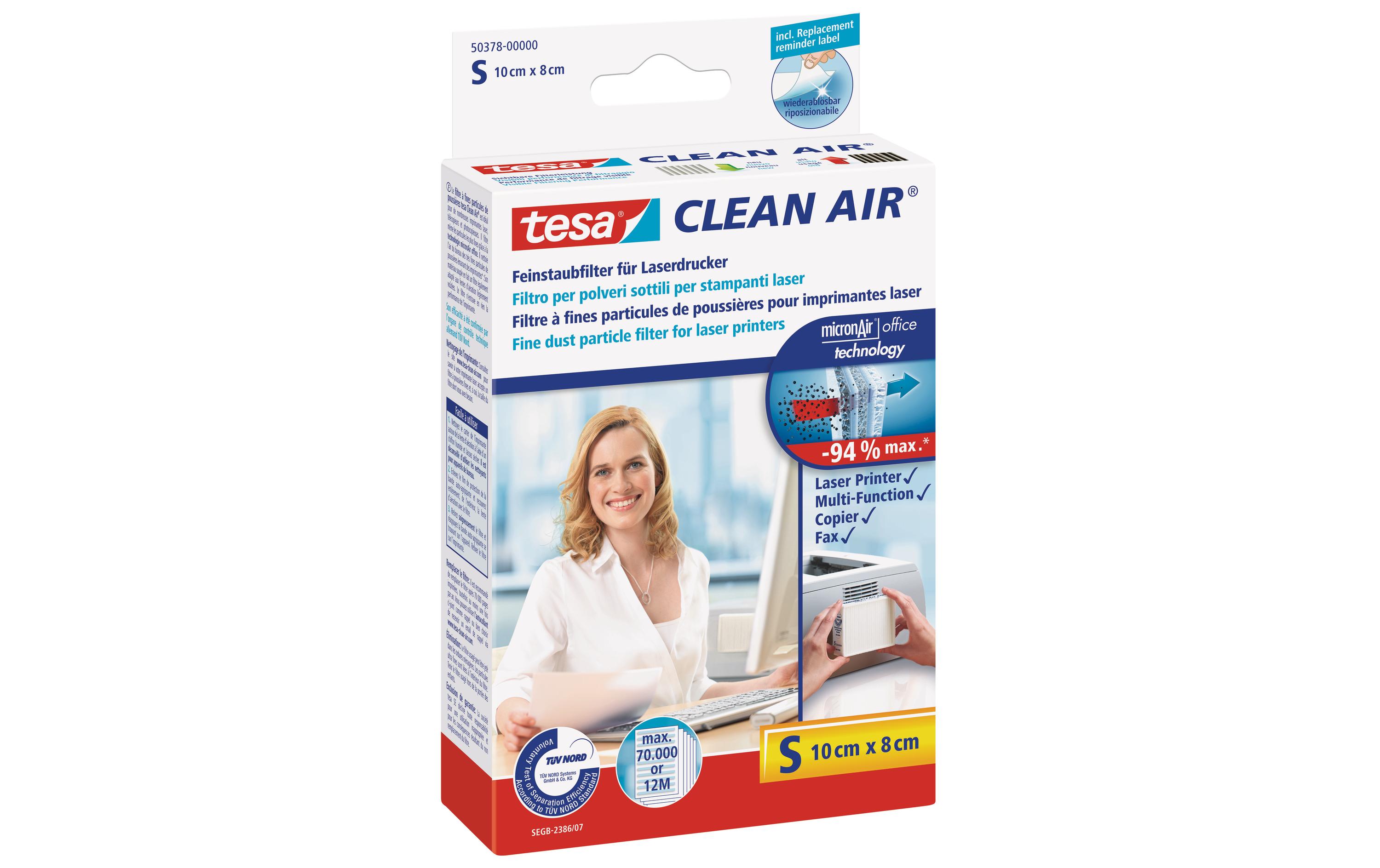 Feinstaubfilter Clean Air S 100x80 mm für LaserdruckerFeinstaubfilter, Grösse S
