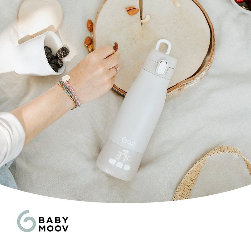 Babymoov - Moov & Feed - Mobiele Flessenwarmer - Grijs - Draadloos
