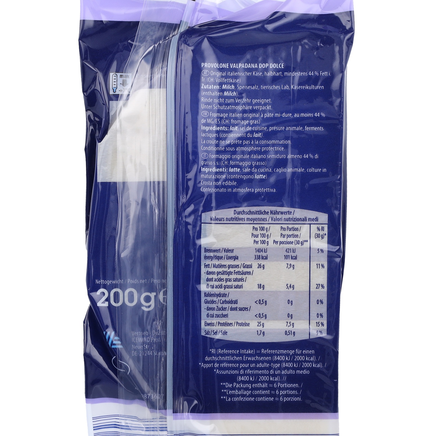 CUCINA NOBILE Original Italian Cheese Mix, Provolone Dolce 200 g