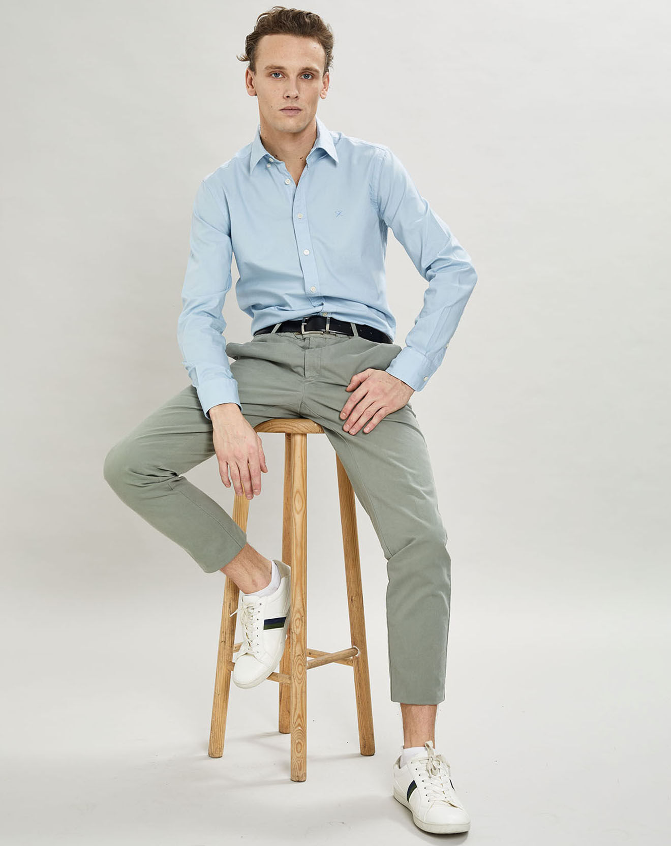 Hackett London Chemise Slim Fit Oxford bleu clair