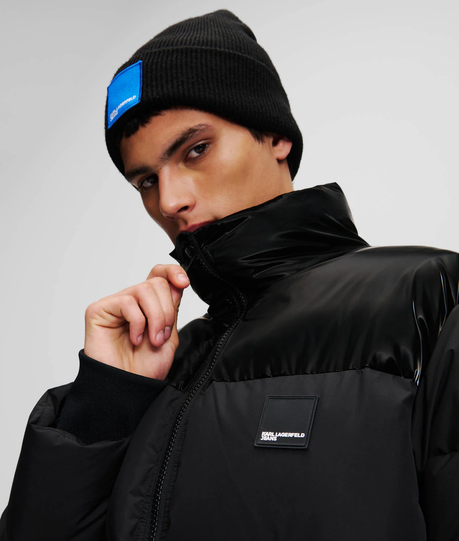 VESTE MATELASSÉE EN MATIÈRES MÉLANGÉES KLJ