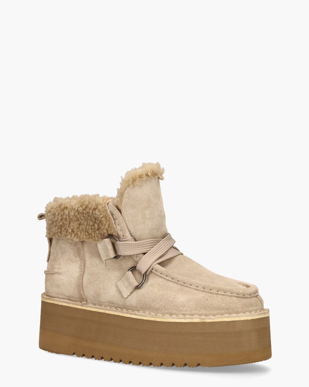 Gioia Saar Beige Dames Veterboots