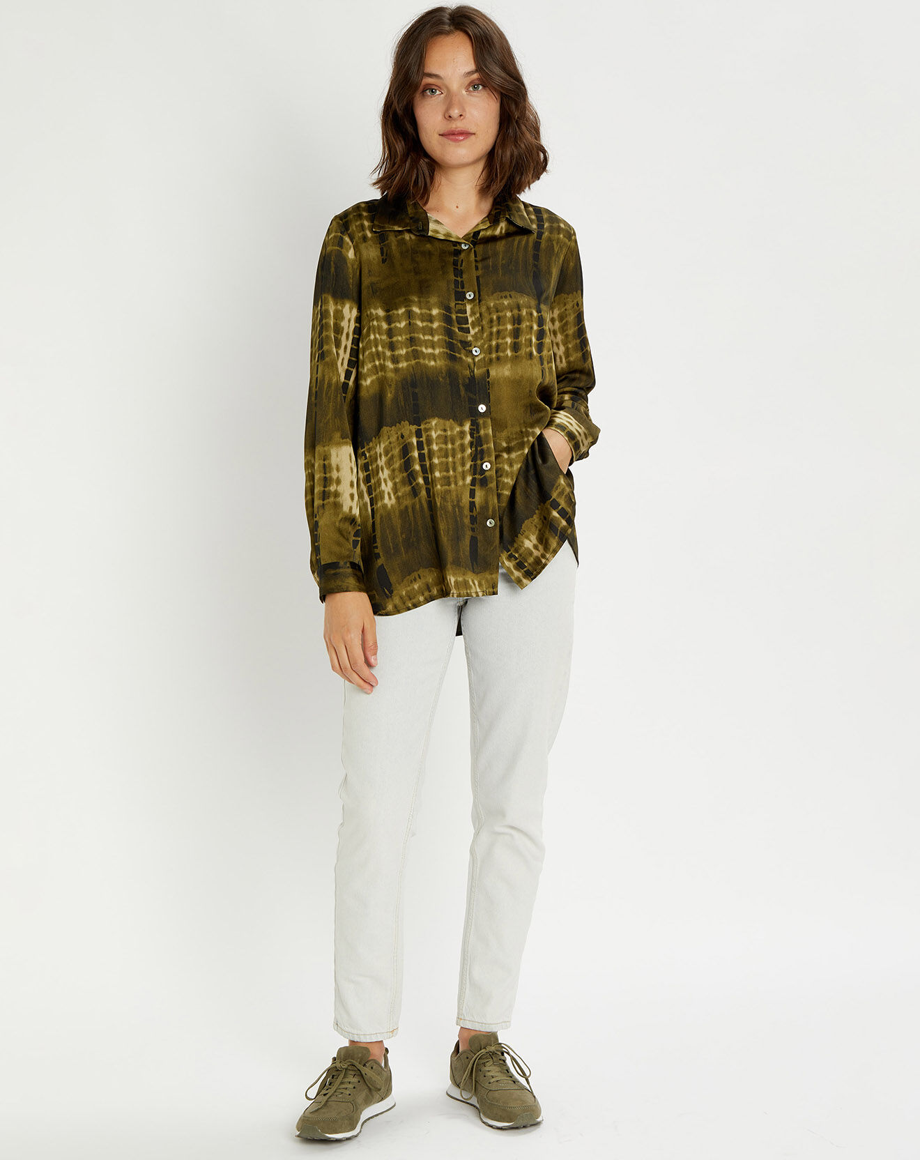 Lauren Vidal Chemise Store army
