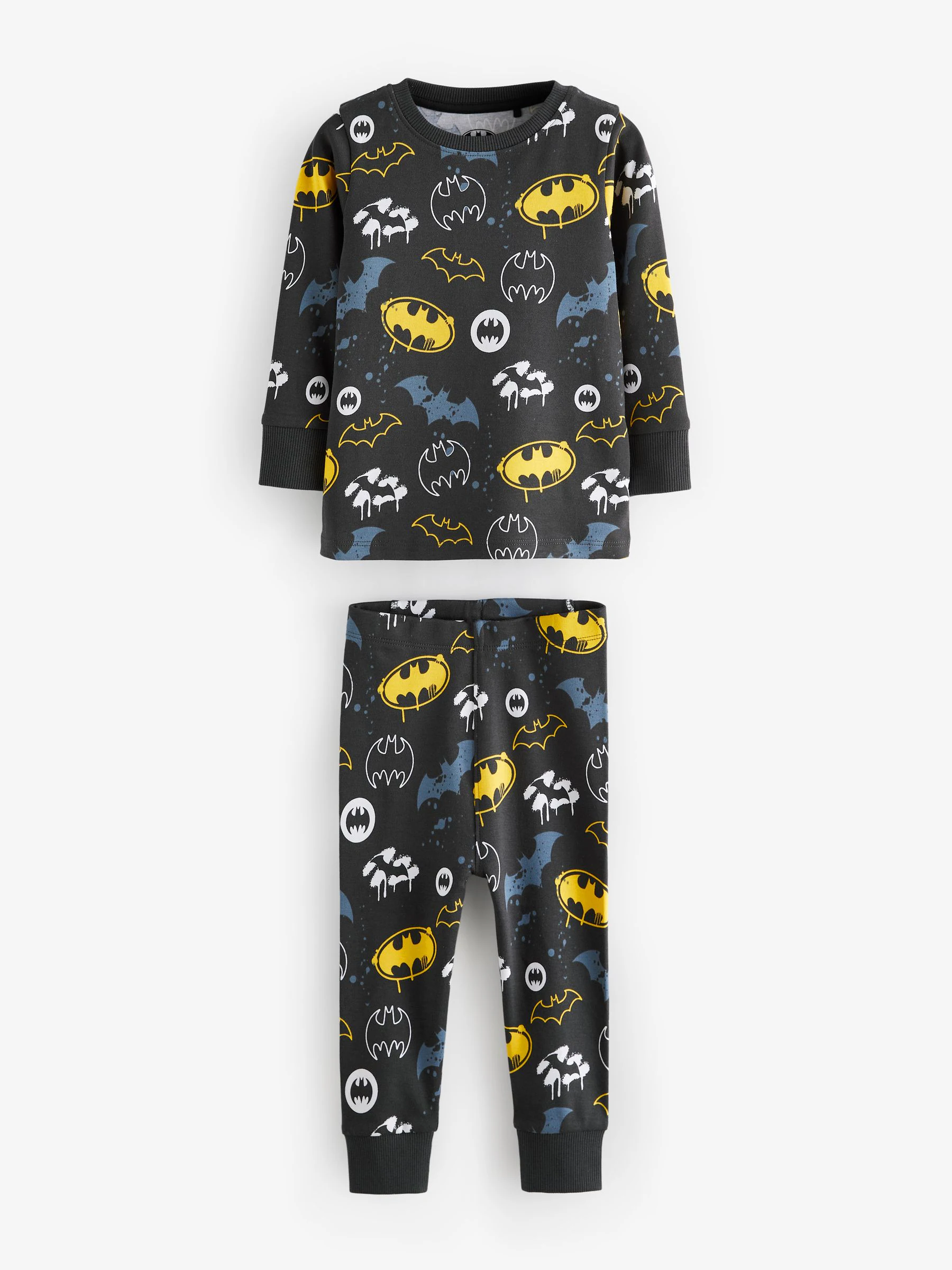 Zwart/grijs/geel Batman - Verpakking van 2 knusse pyjama's (9mnd-10jr)