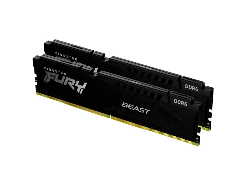 Kingston FURY Beast - DDR5 - sæt - 64 GB: 2 x 32 GB - DIMM 288-PIN - 6000 MHz / PC5-48000 - CL30 - 1.4 V - ikke bufferet - on-die ECC - sort