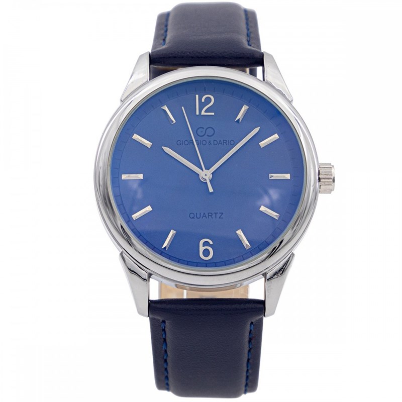 Montre Homme M. JOHN bracelet Cuir Bleu
