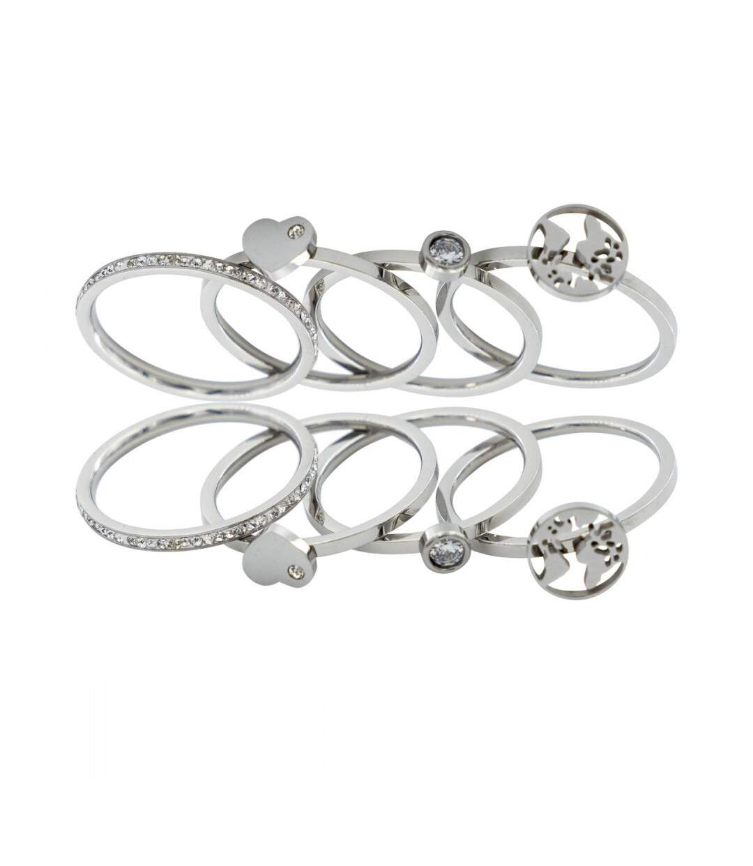 Quatre Bagues Femme avec Strass DAPHNEE
