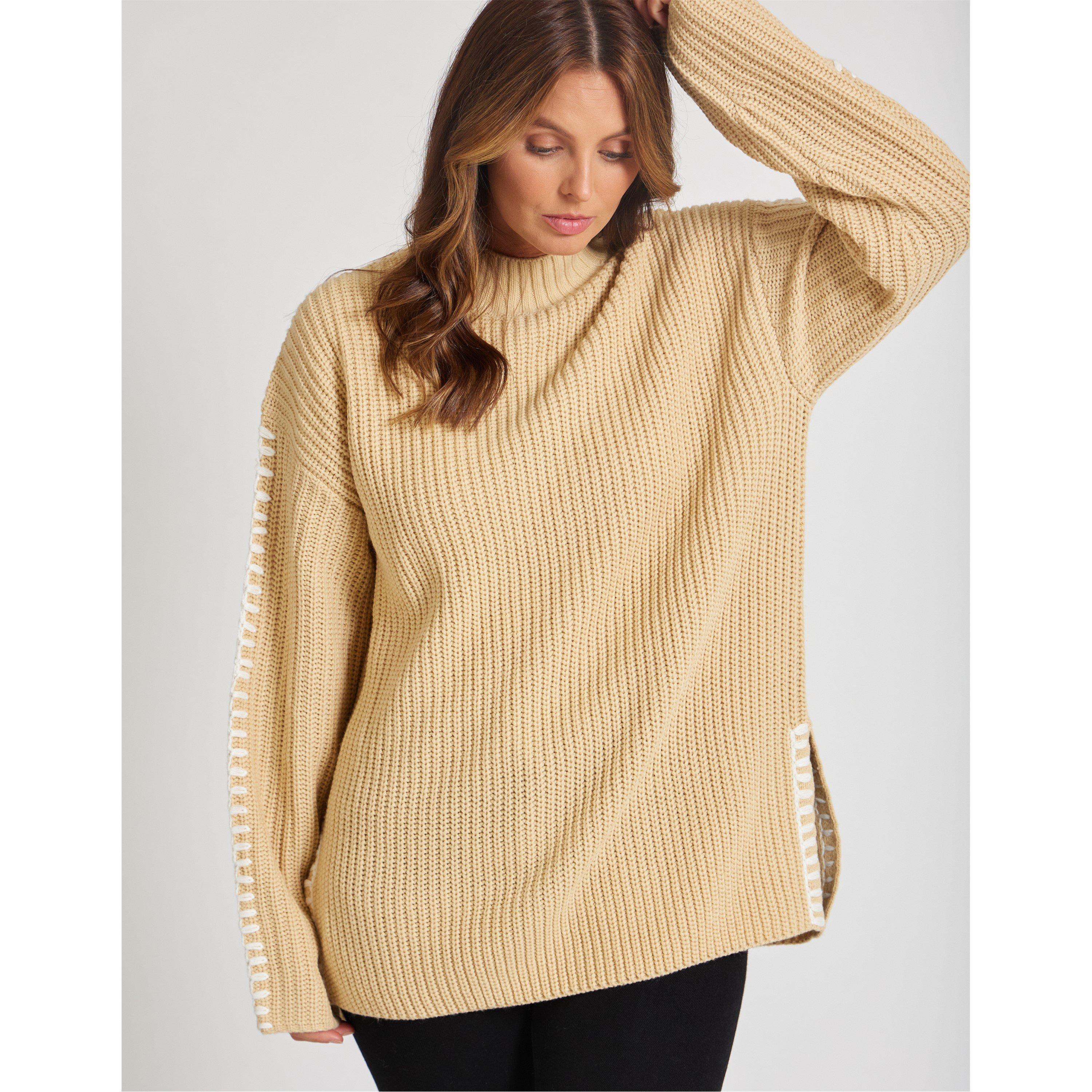 Be You BY Contrast Stitch Jumper Womens