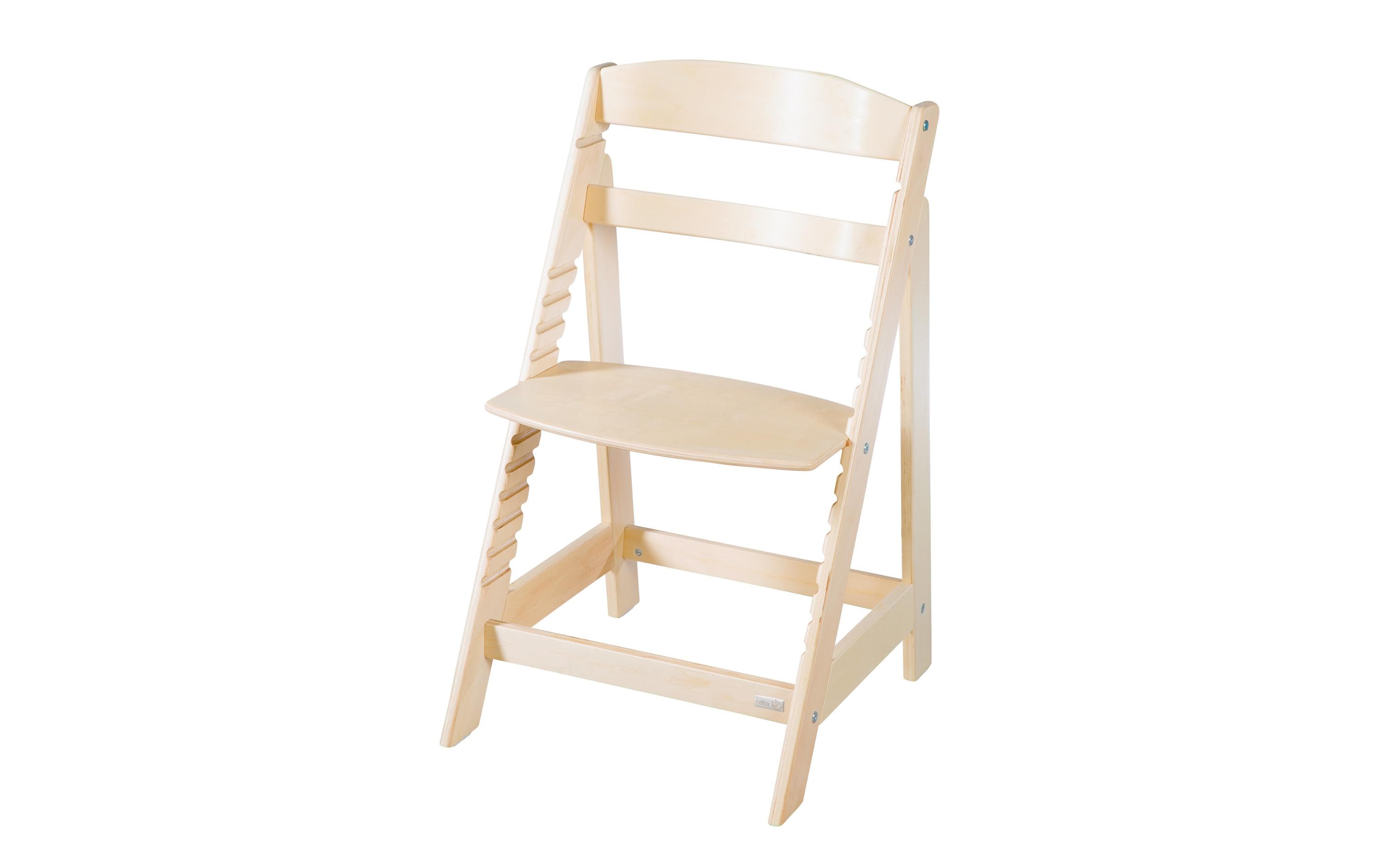 Treppenhochstuhl Born up Set 2-in-1 Natur, Greyish gesteppt<br>Hochstuhl mit Liegefunktion