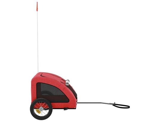 VIDAXL - Remorque de vélo pour chien rouge tissu oxford et fer