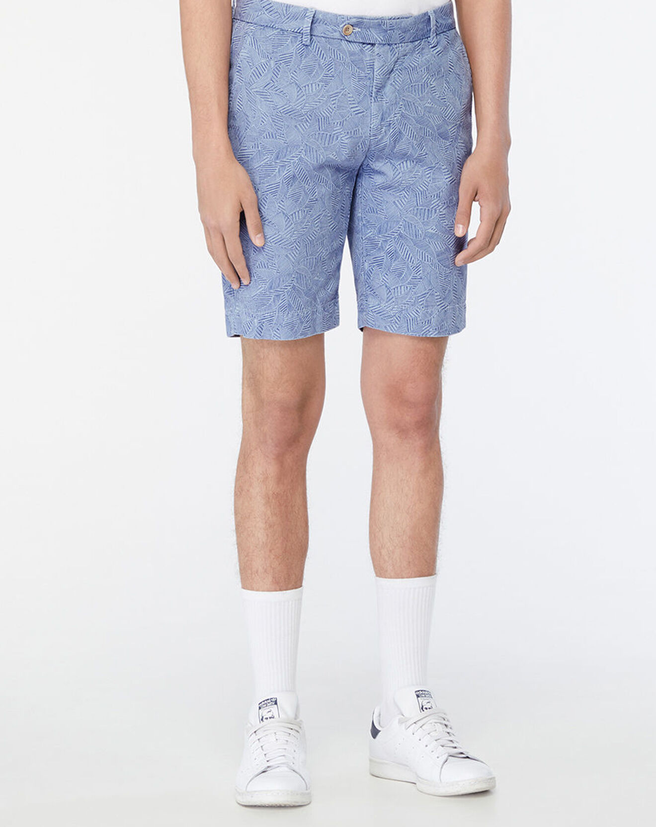 Hackett London Bermuda en Lin mélangé à imprimé feuillages bleu moyen