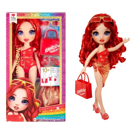 MGA Entertainment Rainbow High Swim & Style Ruby (Red) 28 cm
