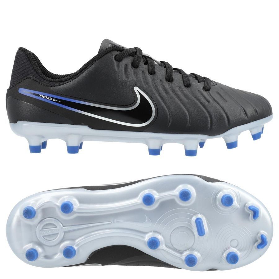 Nike Tiempo Legend 10 Academy MG Shadow - Noir/Chrome/Bleu Enfant