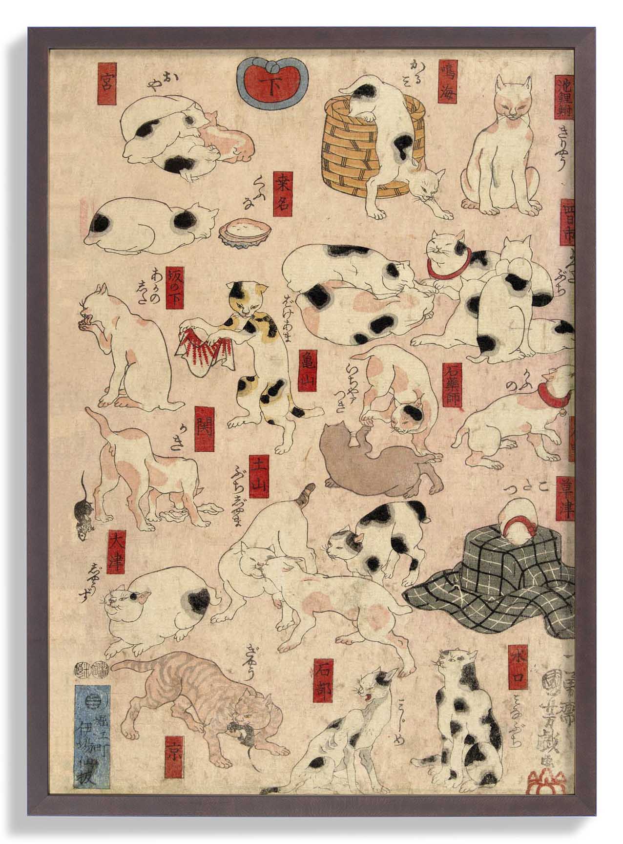 Die Katzen von Tokaido von Kuniyoshi