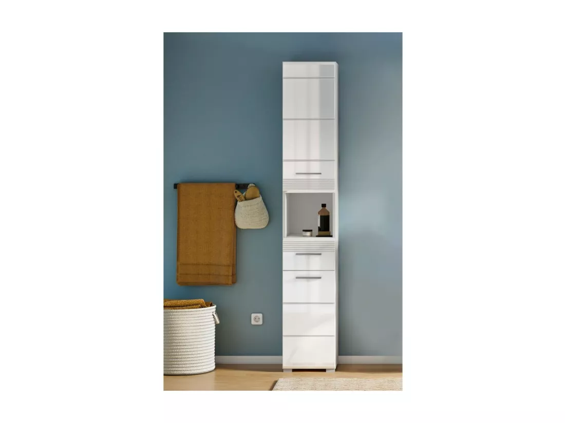 Colonne de salle de bain – Blanc laqué – KLEANKIN