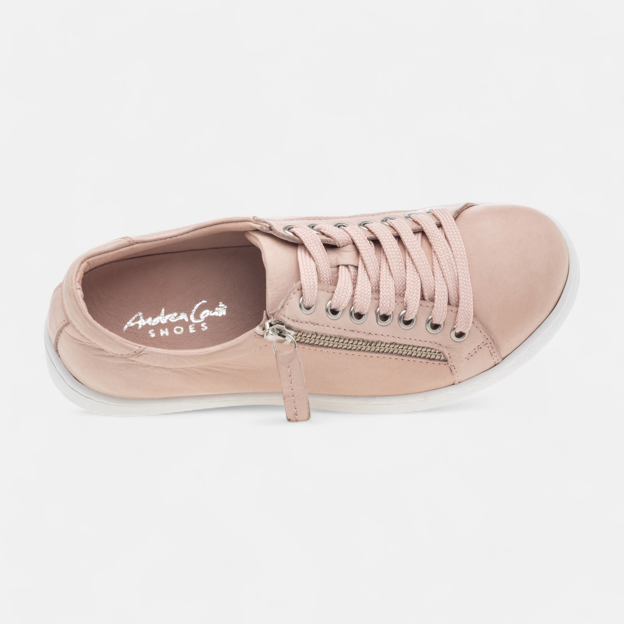 Baskets basses Femme en cuir rose