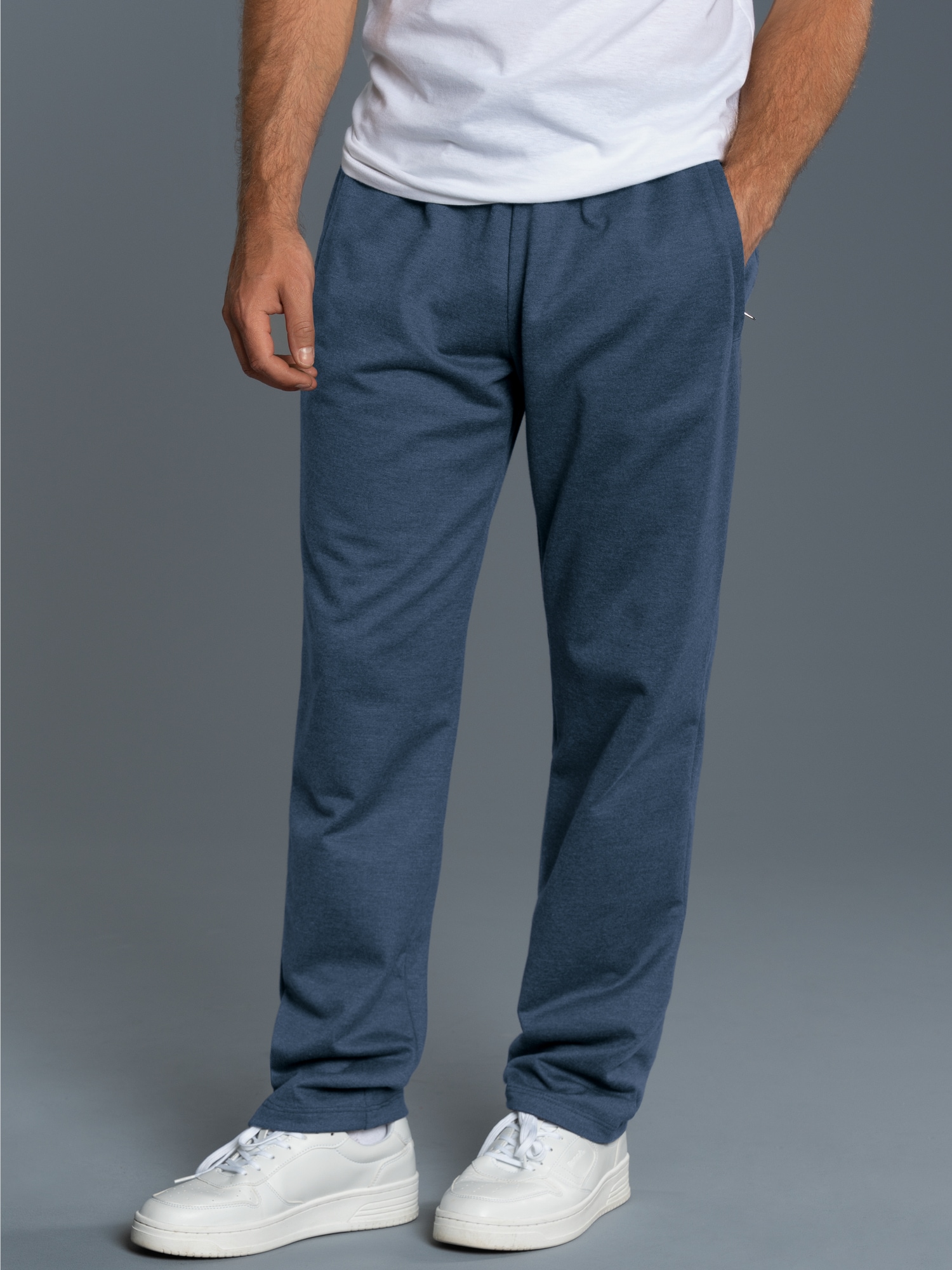 Freizeithose aus Sweat-Qualität Nightblue-melange