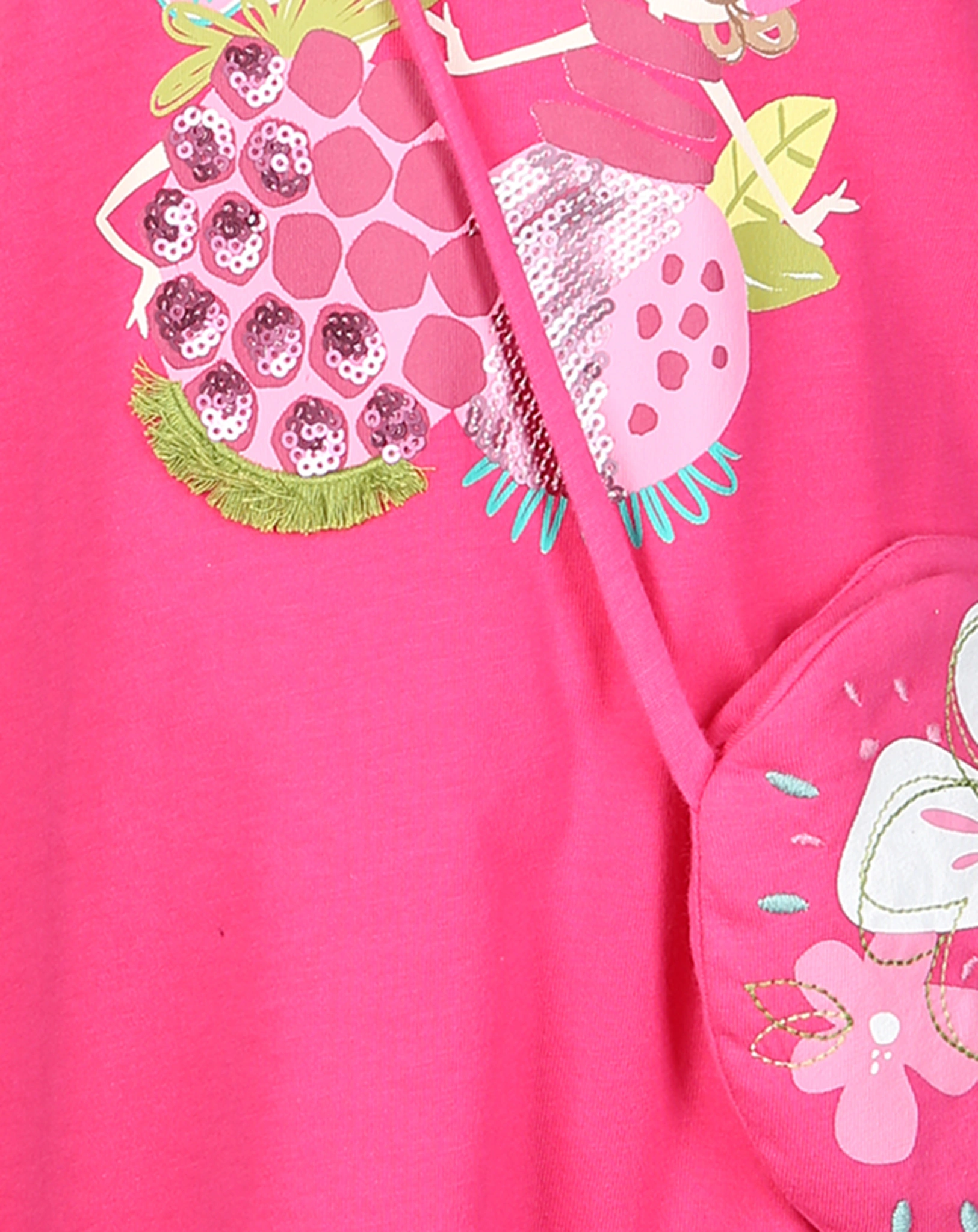 Kurzarm-Kleid BAG & FRUITS in fuchsia