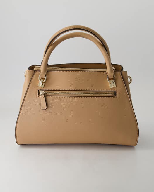 Guess Noelle Luxury Satchel Handtasche in Beige