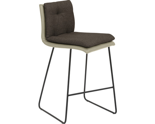 Barkruk Mayer Zitmeubelen 1231 48,5 x 51,5 x 90 cm Staal zwart/taupe + chocoladebruin 1231_K3_126