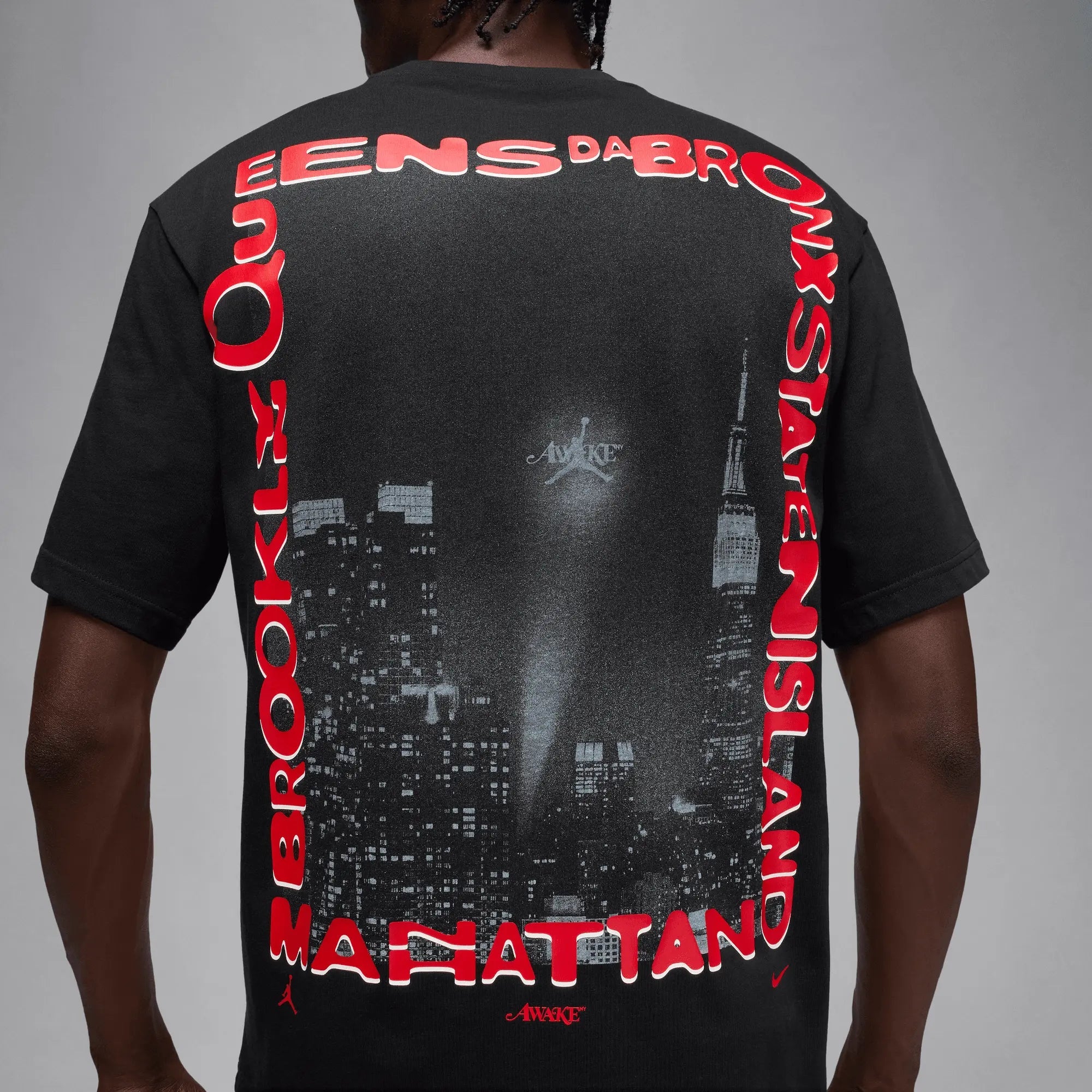 Jordan x Awake NY T-Shirt (Black/ White/ University Red)