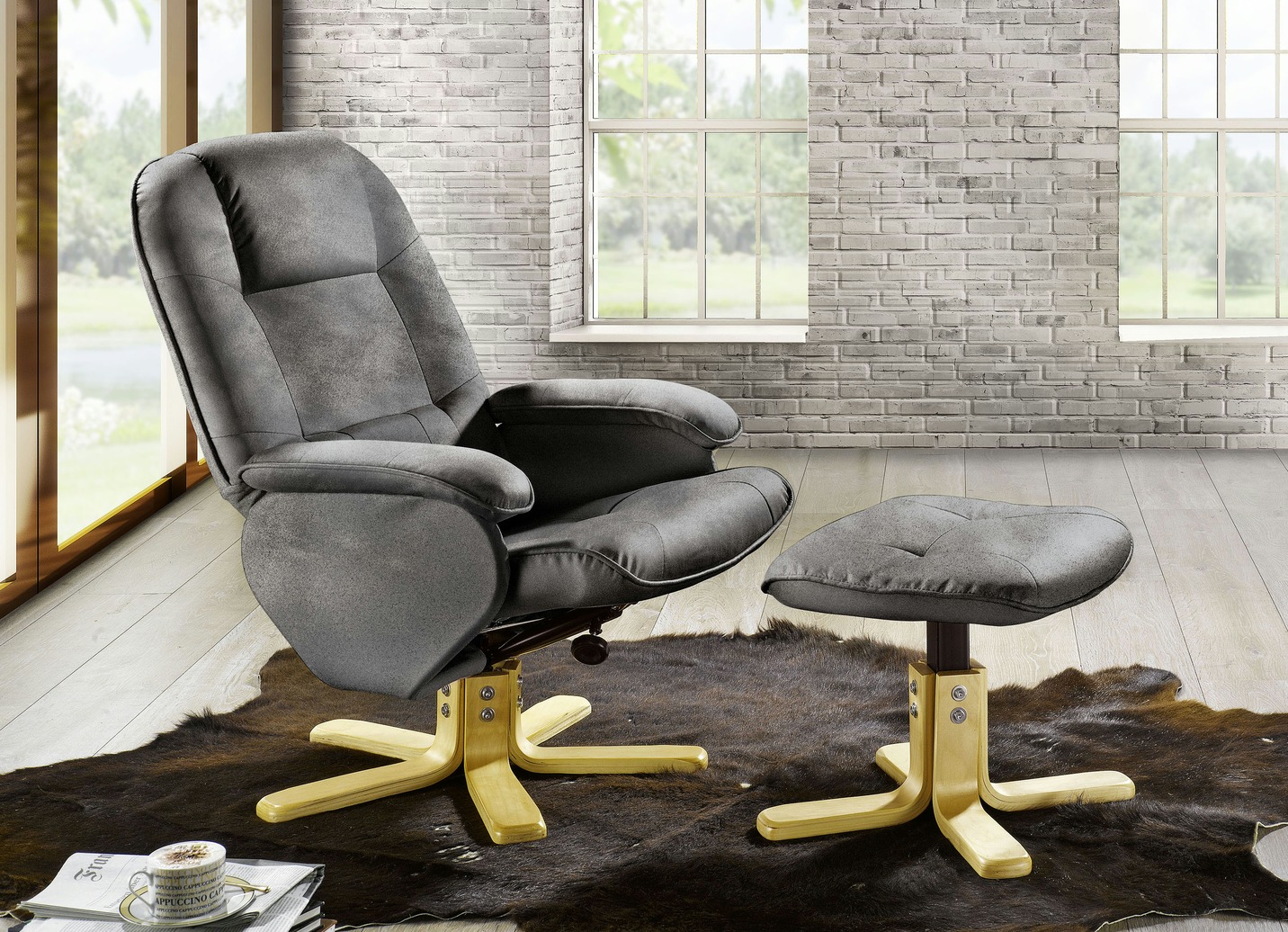 Relax-Sessel mit Hocker
