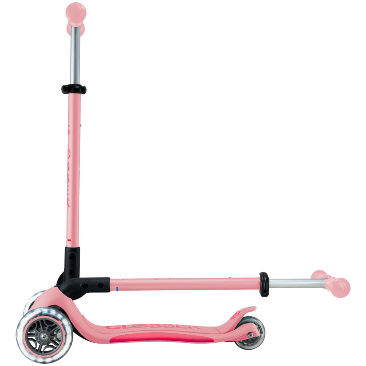 GlobberGlobber   Scooter Primo Foldable Plus Lights  pastel pink/fuchsia