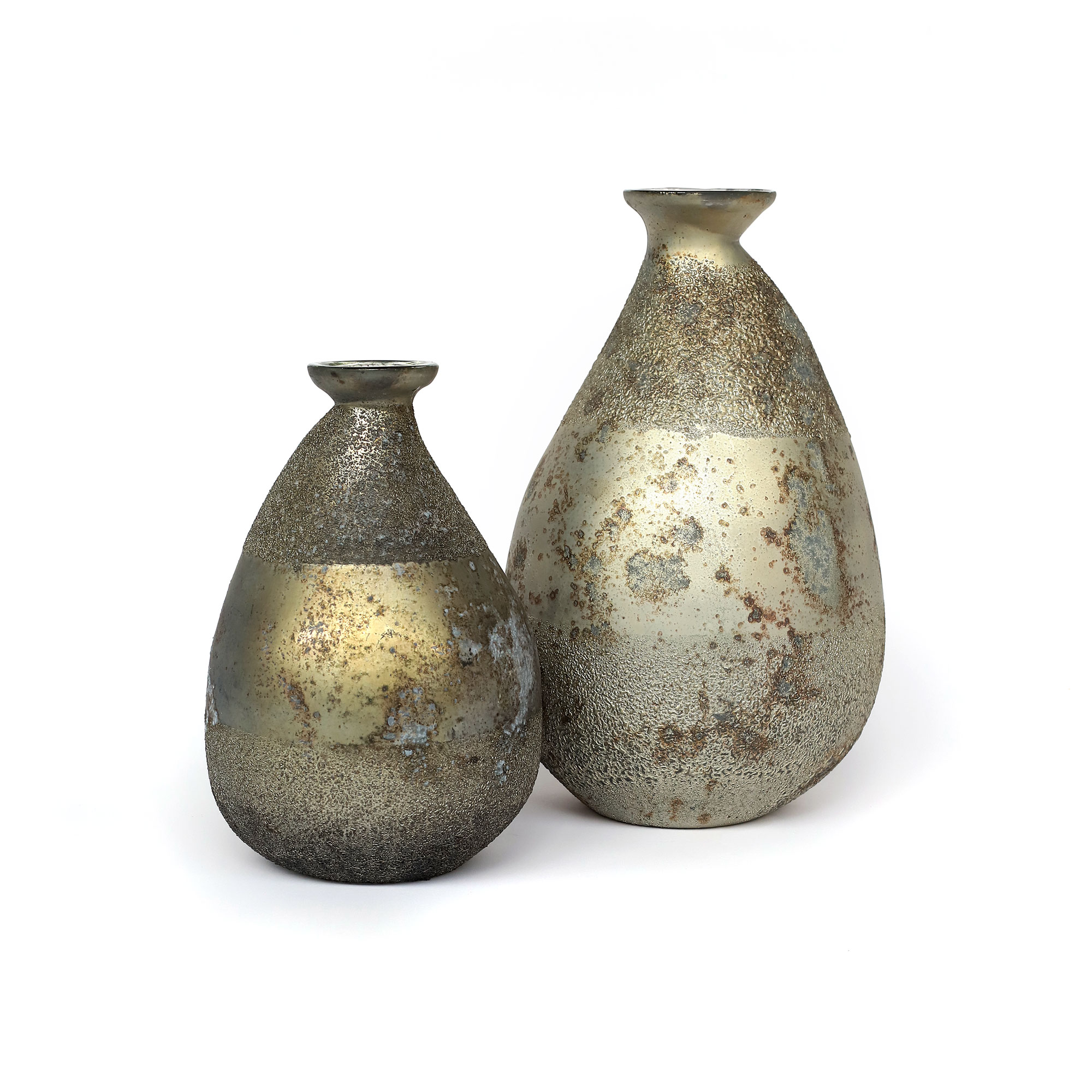 Glasvase 'Pinot', antik bronze, Ø 15 cm, H 23 cm von fischer's lagerhaus