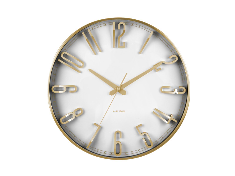 Wall Clock Elevated Glam KA6016PI Metallic dark pink