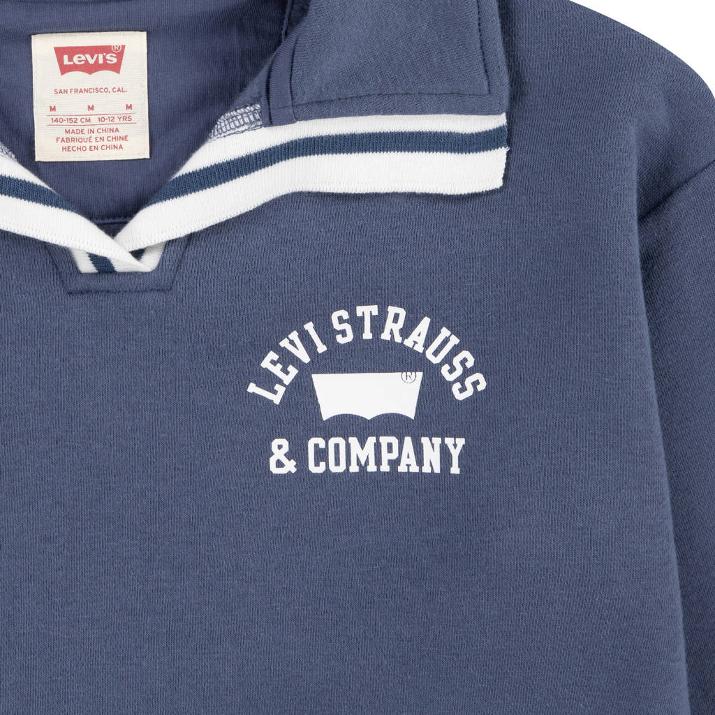Levi's sweater COLLEGIATE met printopdruk middenblauw/wit