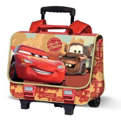 Cars Desert Road - Cartable avec chariot amovible 38 cm - 1 compartiment - Karactermania