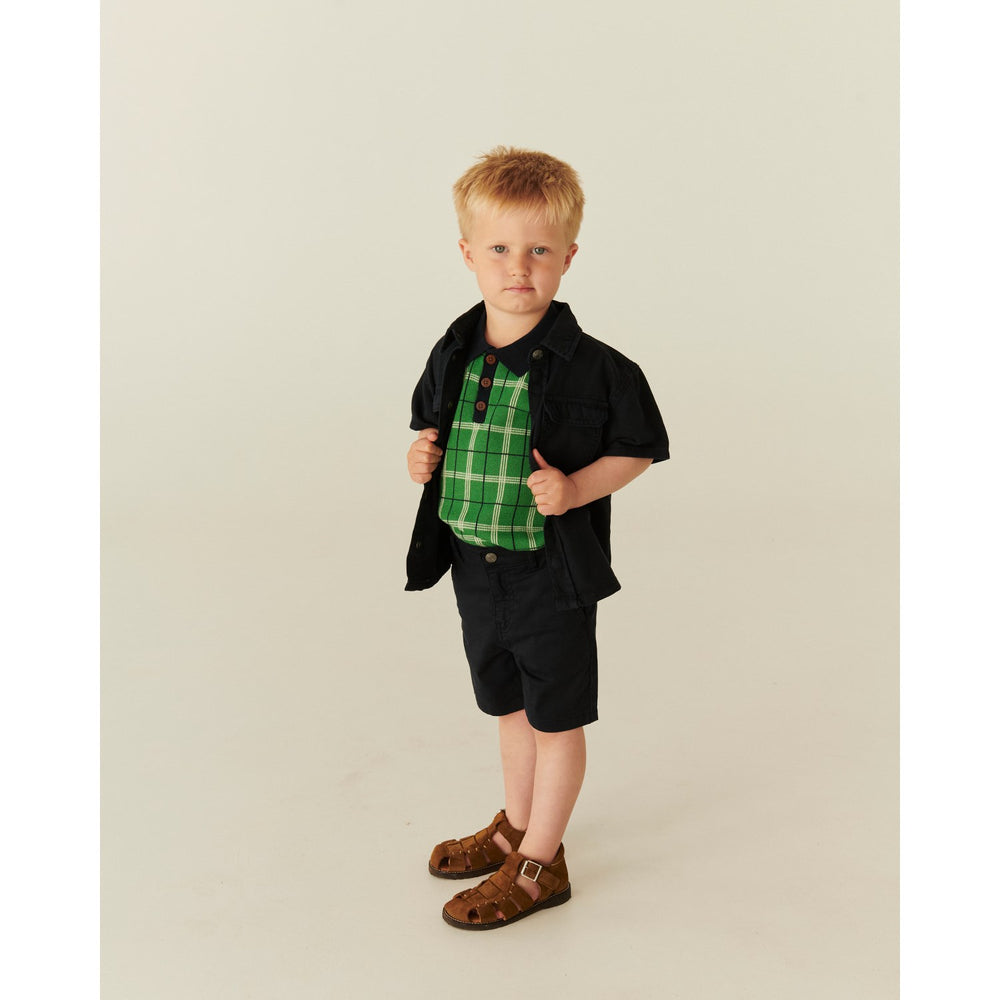 Køb COPENHAGEN COLORS Navy Twill Shorts W. Cuff