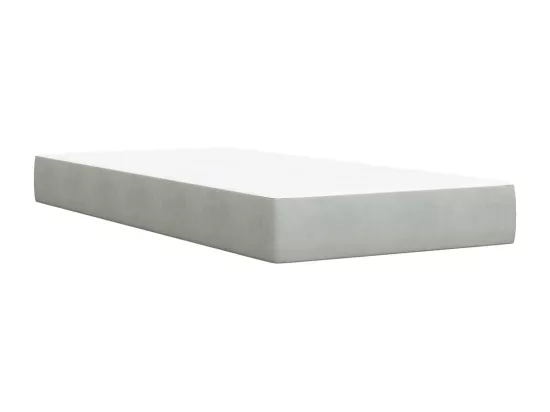 Sommier à lattes de lit et matelas Gris clair 90x190 cm Velours