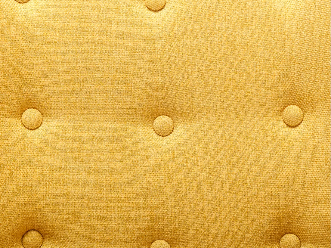 Fauteuil à bascule en tissu chiné jaune moutarde ELMINA II