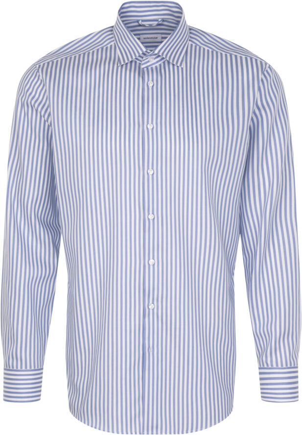 Seidensticker Business Shirt Regular Long sleeve Kent-Collar Stripes Blue