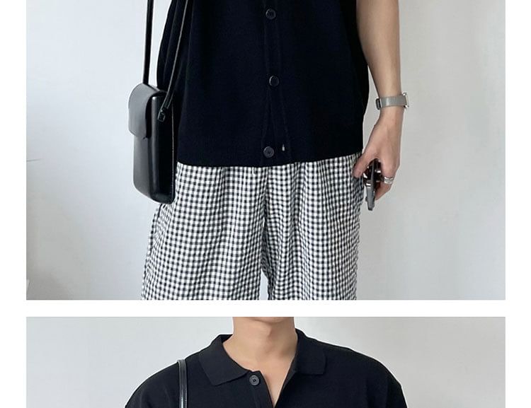 Capbrew - Poloshirt met korte mouwen en effen breisel