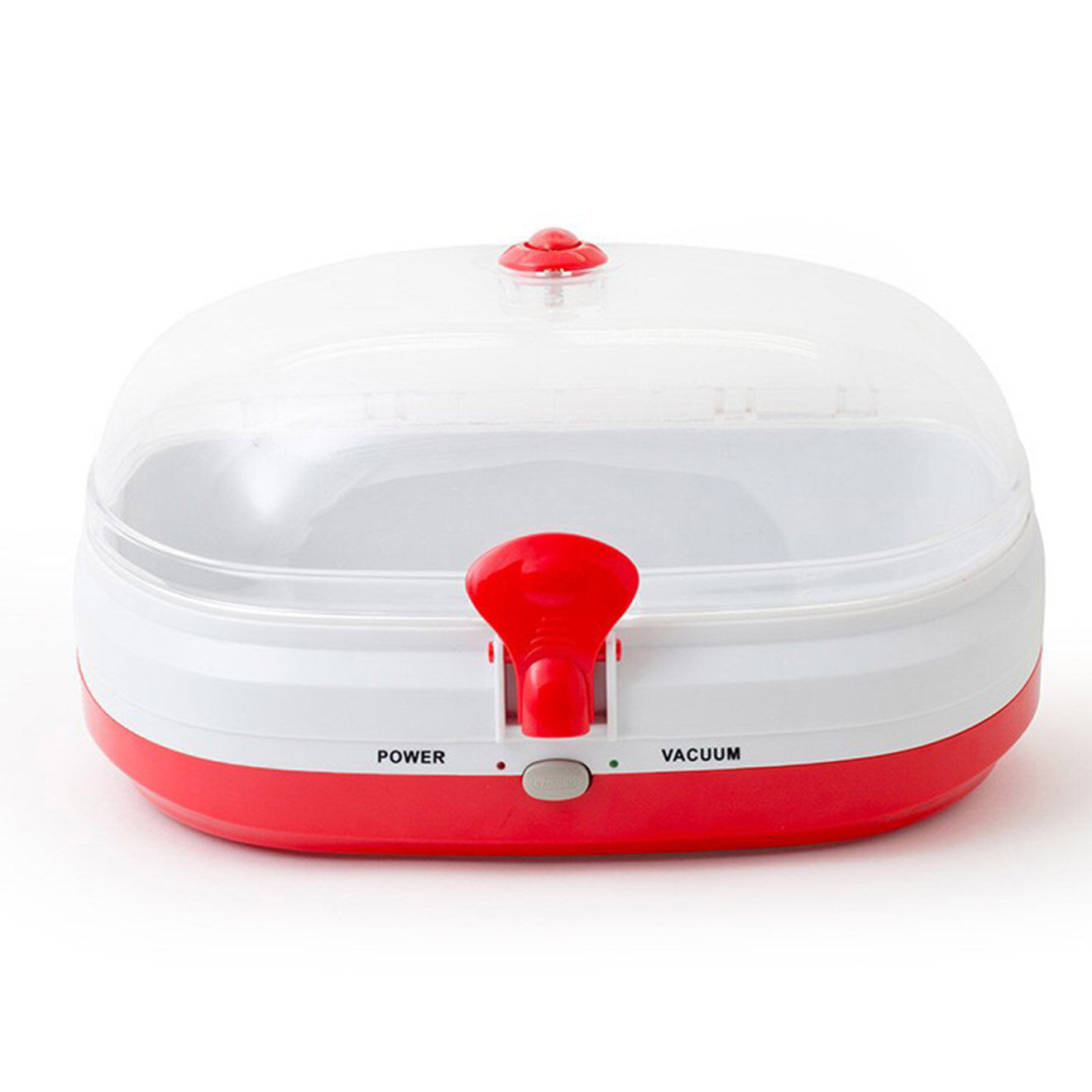 Gadget Boite de conservation électrique sous-vide blanc/rouge - 38x29x22 cm
