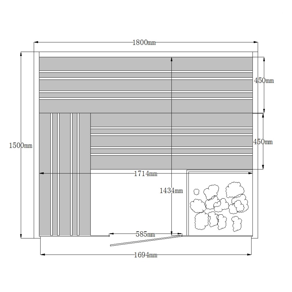 Home Deluxe Traditionelle Sauna OMAHA