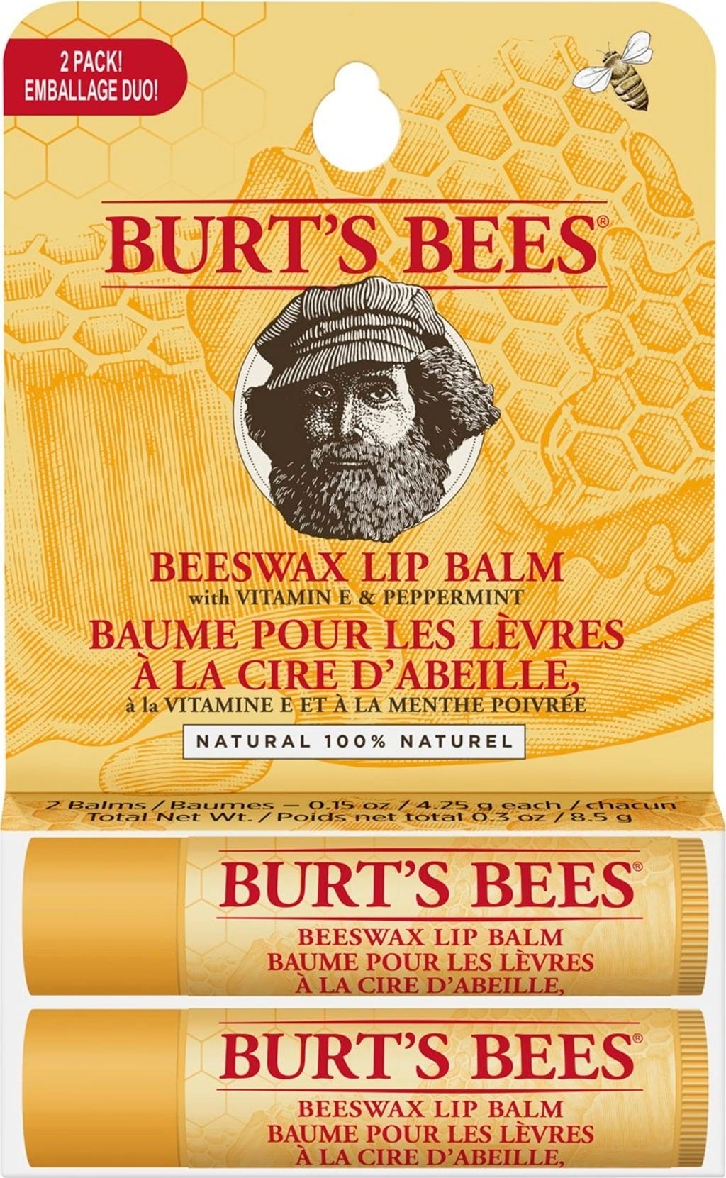 Burt's Bees  Beeswax Lip Balm Duo