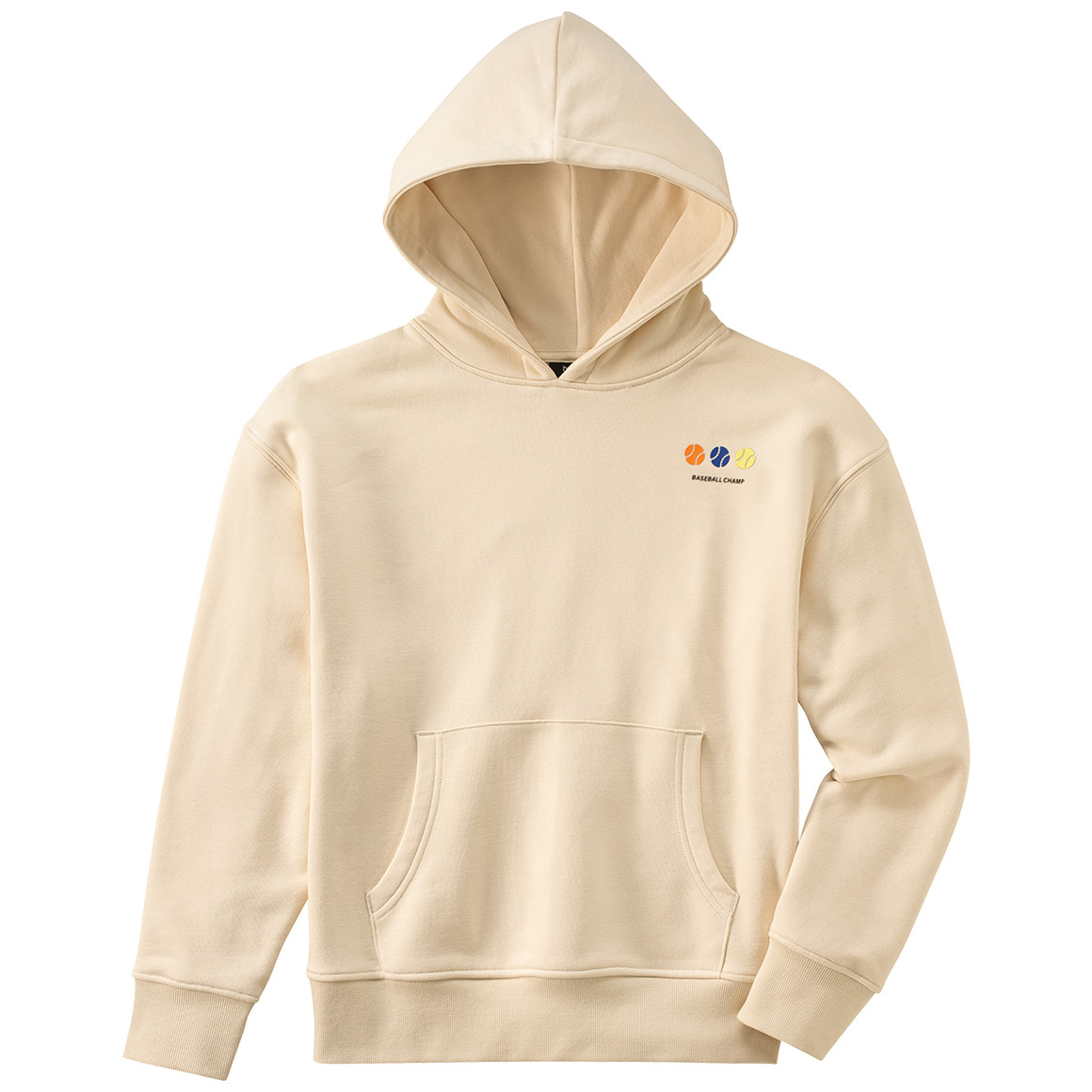 Beatwear Jungen Hoodie mit Rücken-Print creme