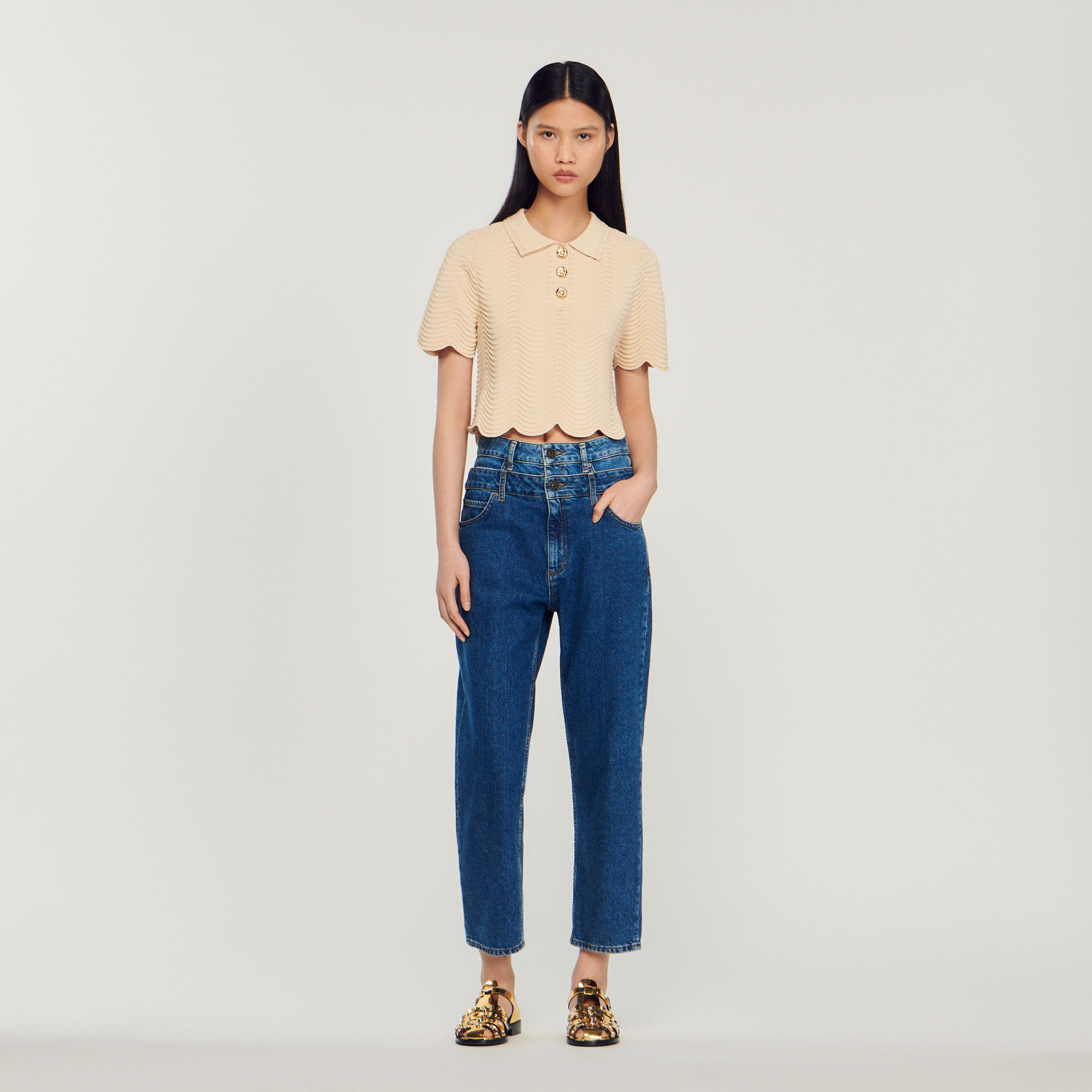 Pull court en maille