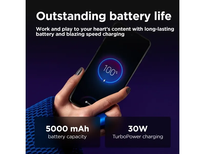 Motorola Moto G55 - 5G smartphone - dual-SIM - RAM 8 GB / Intern hukommelse 256 GB - microSD slot - LCD-skærm - 6.49