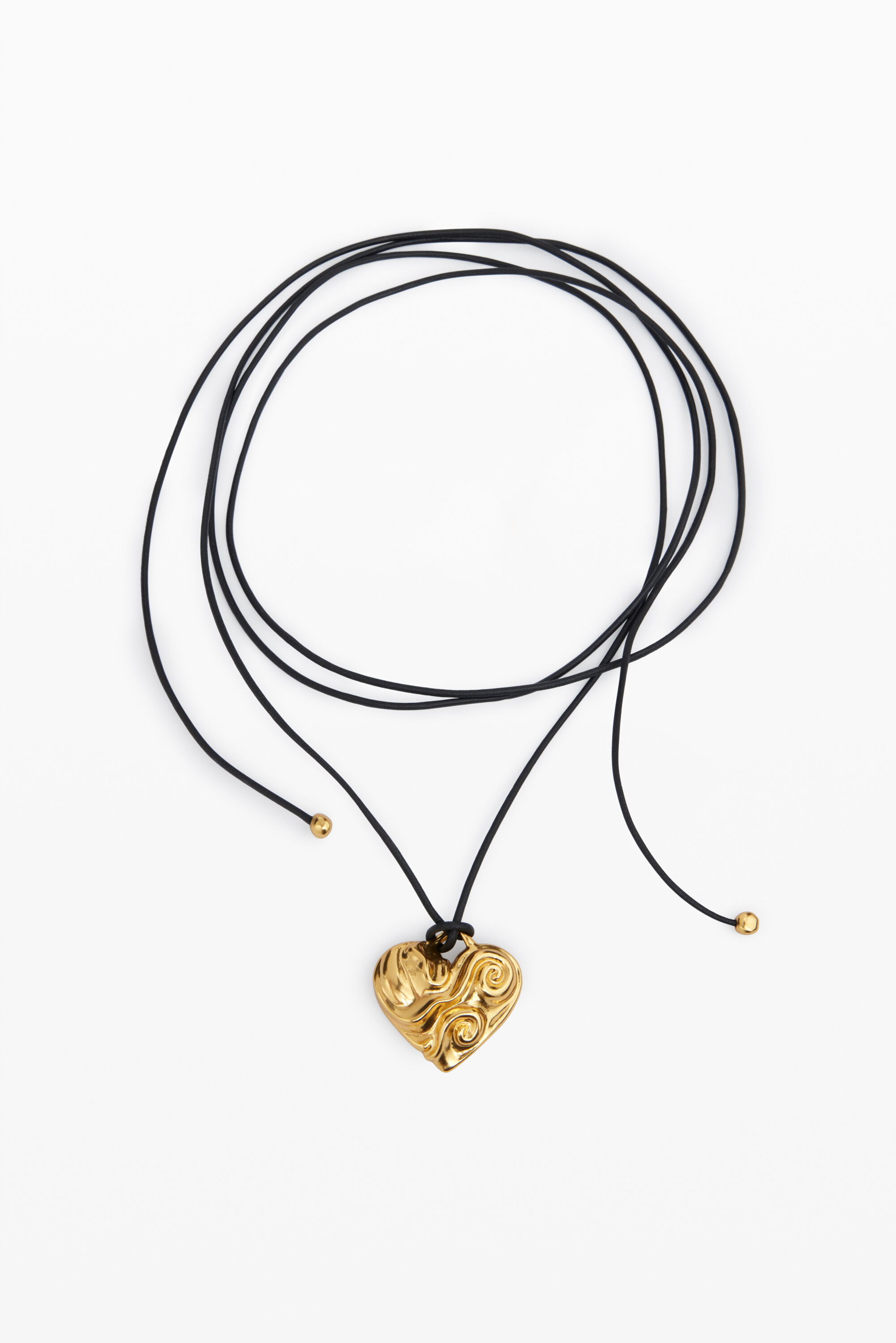 Pingente de coração Zalio com cordão banhado a ouro